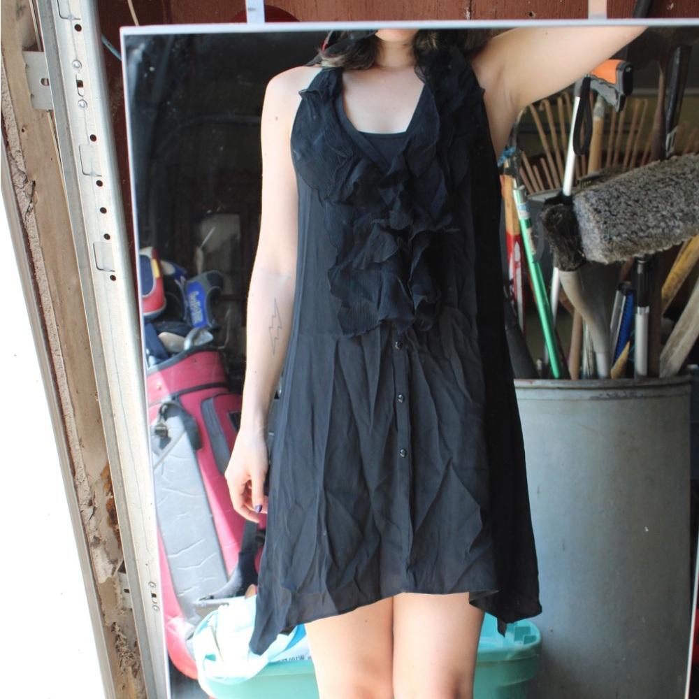 Vince Black Flowy Dress